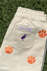 Clemson Critter Sheffield Shorts - Saratoga Stone