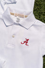 Alabama Prim & Proper Polo & Onesie - Worth Avenue White