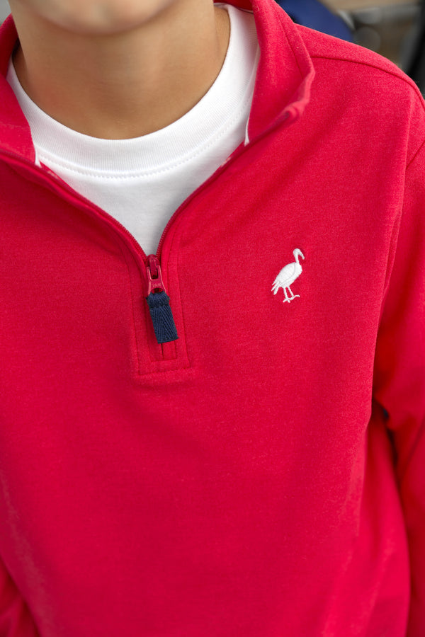 Prepletic™ Hayword Half-Zip - Richmond Red with Nantucket Navy and Worth Avenue White Stork