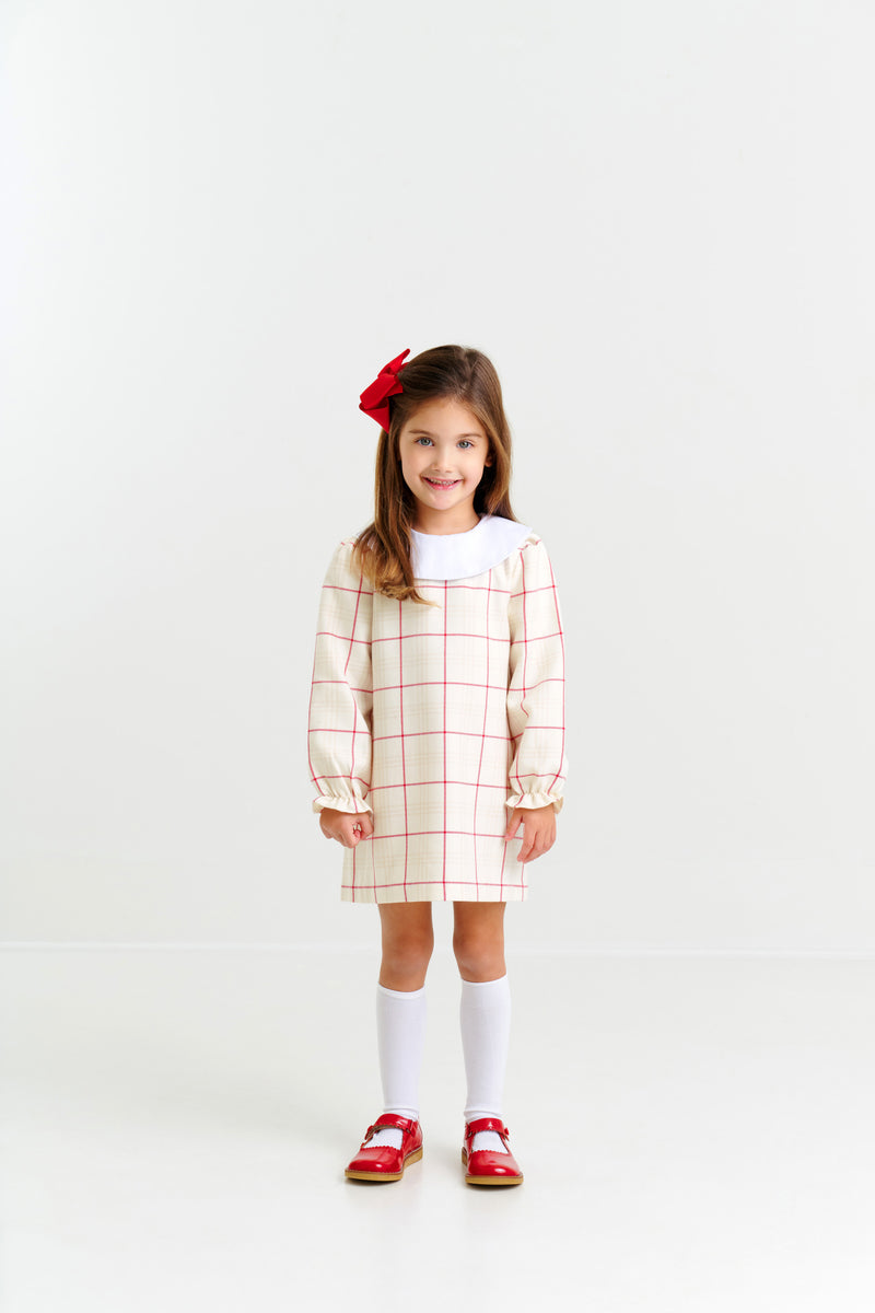 Classic Campbell Dress - Oak Park Plaid with Worth Avenue White