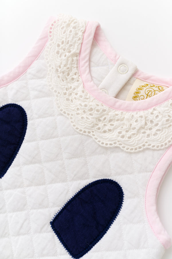 Happy Halloween Ghost Costume (Infant) - Worth Avenue White, Nantucket Navy, and Palm Beach Pink