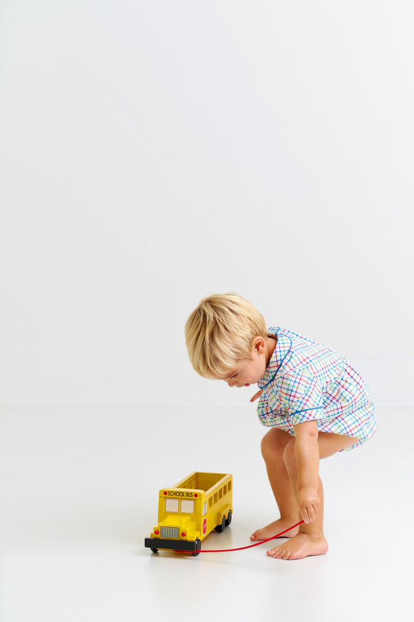 Bradford Bubble - Kindness Wins Windowpane with Wood Boat Blue