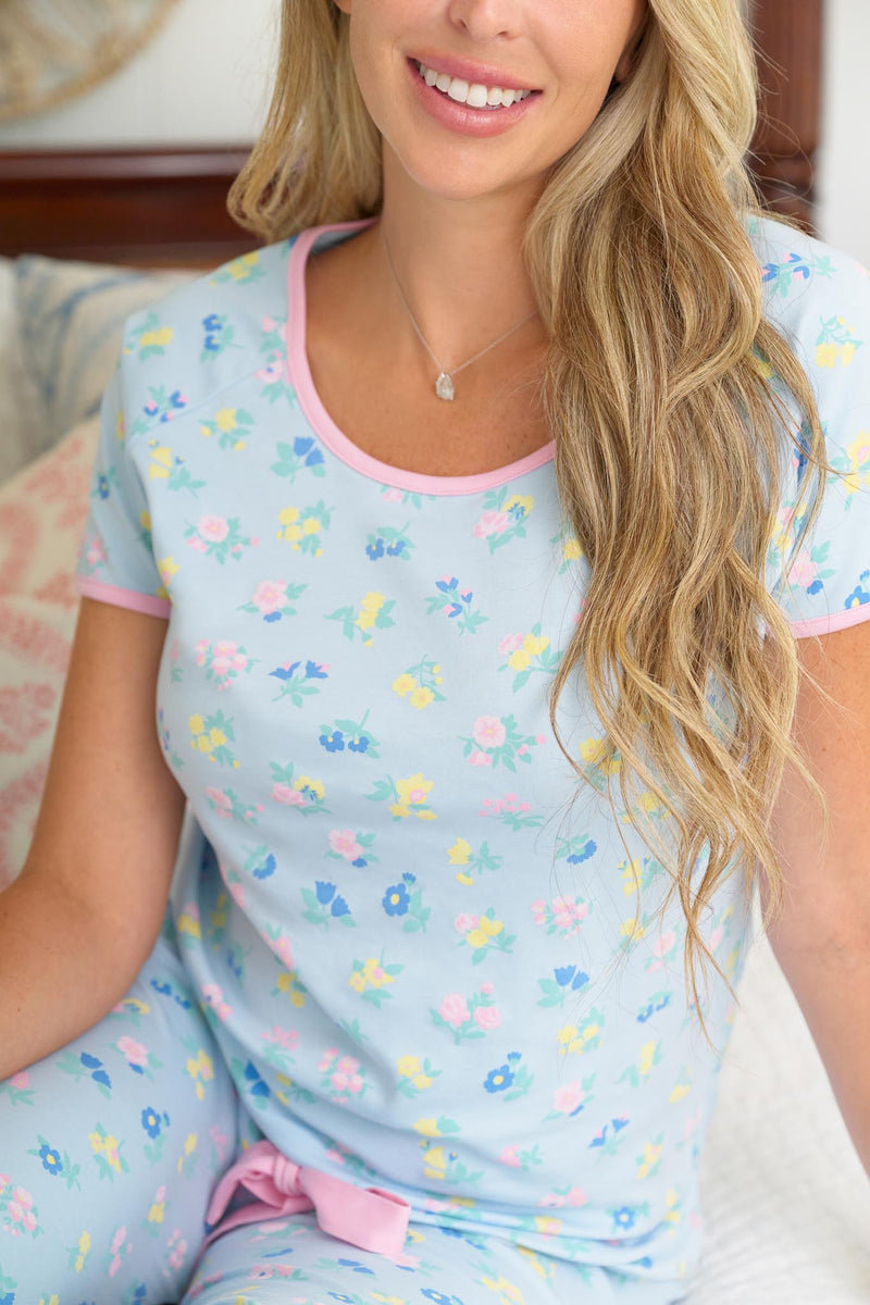 Stay in Bed Set - Little London Flowers with Pier Party Pink