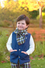 Vaughn Vest - Nantucket Navy with Grant Park Plaid & Bellport Butter Yellow Stork