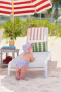 Beach Bum Cover - Pierce Mill Plaid Seersucker with Buckhead Blue