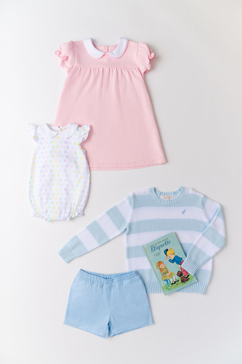 Angel Sleeve Biltmore Bubble - Birmingham Buttons with Worth Avenue White