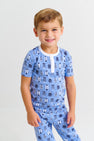 Sutton's Short Sleeve Set - Snug As A Bug with Worth Avenue White