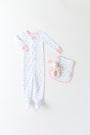 Oopsie Daisy Burp Cloth - Dunwoody Daisy with Palm Beach Pink