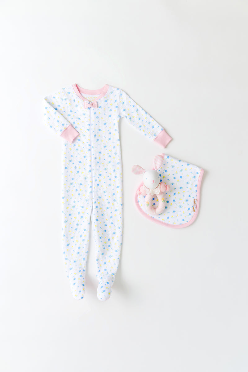 Oopsie Daisy Burp Cloth - Dunwoody Daisy with Palm Beach Pink