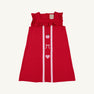 Darla Dress - Richmond Red & Hamptons Hot Pink with Appliques