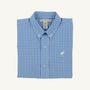 Dean's List Dress Shirt - Sunrise Blvd Blue Mini Gingham with Worth Avenue White Stork