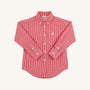 Dean's List Dress Shirt - Richmond Red Mini Gingham with Worth Avenue White Stork
