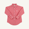 Dean's List Dress Shirt - Richmond Red Mini Gingham with Worth Avenue White Stork