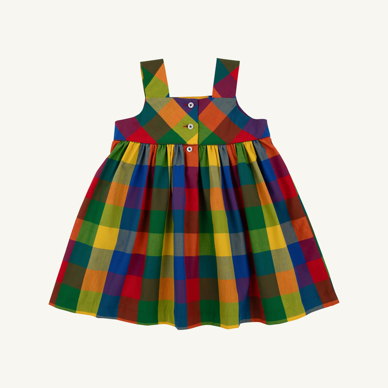 Demi Dress - Ashland Park Plaid with Pennant Applique