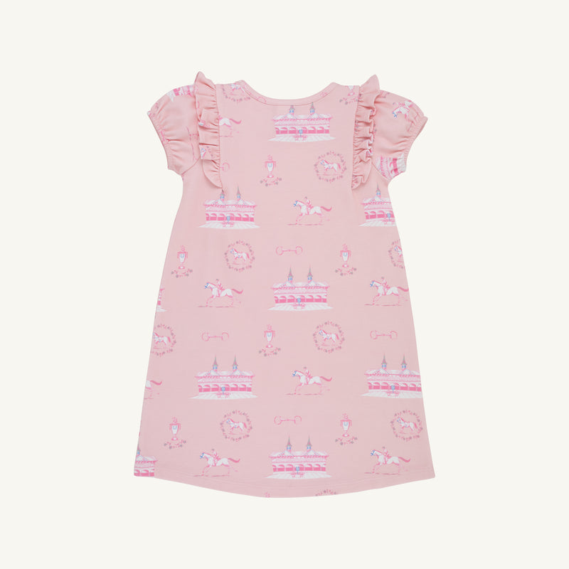 Dorcie Day Dress - A Day at the Derby (Palm Beach Pink)