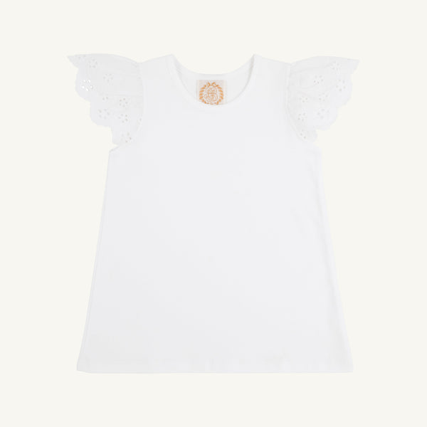 Ellen's Eyelet Top - Worth Avenue White
