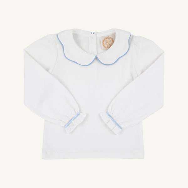 Emma's Top - Worth Avenue White with Barrington Blue