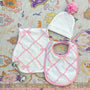 Belle Meade Bow Bundle - Baby Buggy Blanket, Oopsie Daisy Burp Cloth, Burp Me Bib