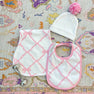 Belle Meade Bow Bundle - Baby Buggy Blanket, Oopsie Daisy Burp Cloth, Burp Me Bib