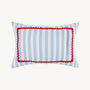 Feather the Nest Sham - Caicos Cabana Stripe (Beale Street Blue) with Richmond Red