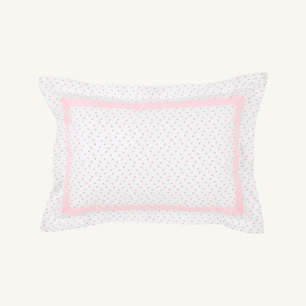 Feather the Nest Nursery Sham - Port Royal Rosebud with Palm Beach Pink