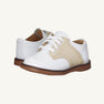 Footmates Saddle Shoes - White with Ecru