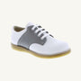Footmates Saddle Shoes - White with Gray