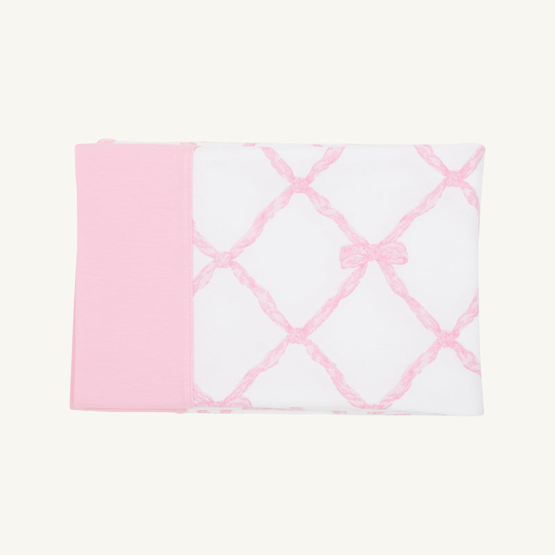 Fresh Faced Pillowcase - Belle Meade Bow with Pier Party Pink