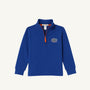 A Florida blue Hayword Half-Zip pullover sweatshirt by The Beaufort Bonnet Company, featuring a small University logo on the left chest and Florida green & orange accents on the zipper. This long-sleeve shirt has a stand-up collar—perfect for Gator gameday.