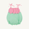 Happy Halloween Flower (Toddler) - Grace Bay Green Microdot with Hamptons Hot Pink