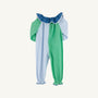 Happy Halloween Clown Costume (Romper) - Grace Bay Green with Beale Street Blue Gingham