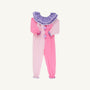 Happy Halloween Clown Costume (Romper) - Pier Party Pink Pinckney Pink Stripe with Hamptons Hot Pink & Palisades Purple