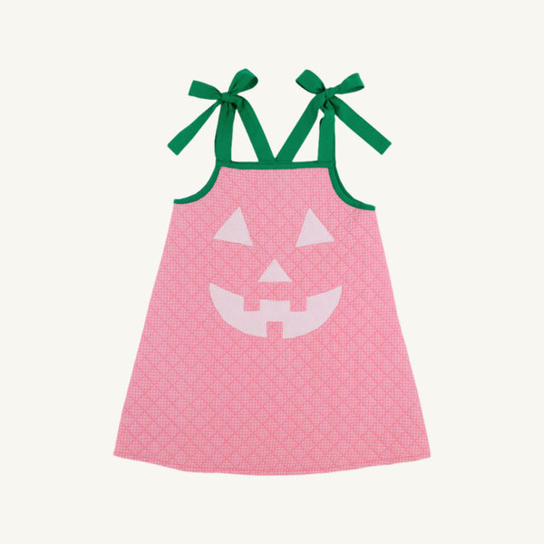 Happy Halloween Pink Pumpkin Costume (Child) - Hamptons Hot Pink Micro Dot with Palm Beach Pink & Kiawah Kelly Green