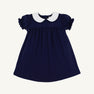 Holly Day Dress - Nantucket Navy with Worth Avenue White