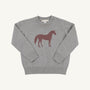 Isaac's Intarsia Sweater - Grantley Gray with Horse Intarsia