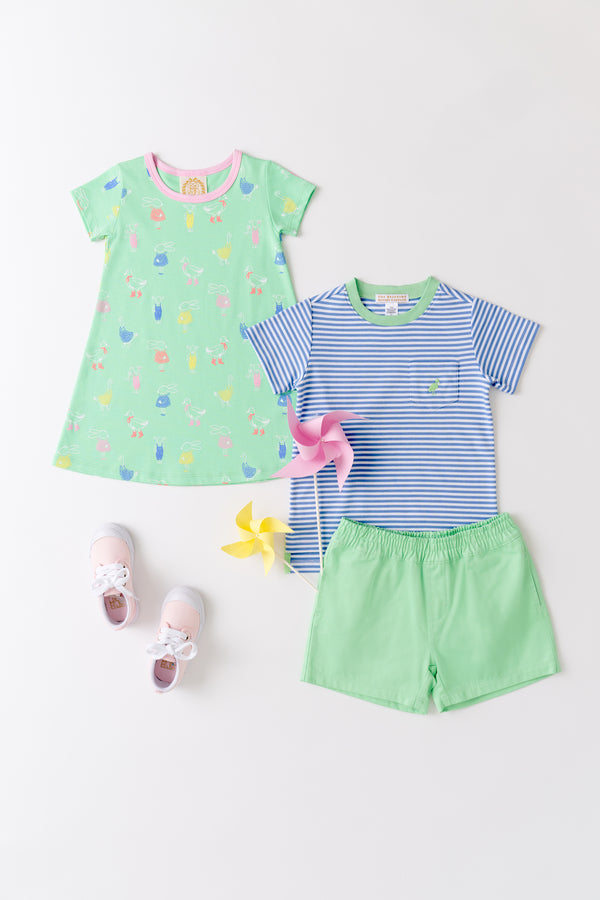 Polly Play Dress - Farm Life Friends (Pink) and Pier Party Pink