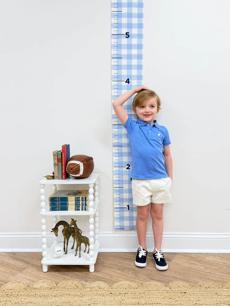 Prim & Proper Polo & Onesie - Barbados Blue with Worth Avenue White Stork