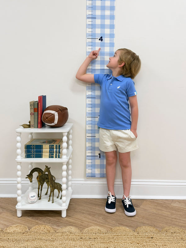 Grow Baby Grow Chart - Beale Street Blue Gingham
