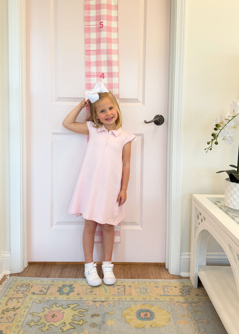 Grow Baby Grow Chart - Sandpearl Pink Gingham