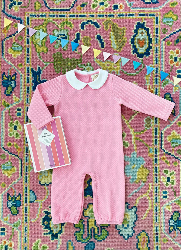 Poppy Dell Playsuit - Hamptons Hot Pink with Worth Avenue White