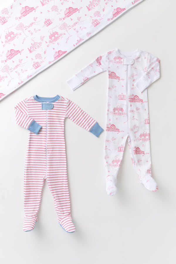 Knox's Night Night - Nantucket Red Stripe with Barrington Blue