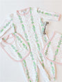Burp Me Bib - Fincastle Floral with Palm Beach Pink