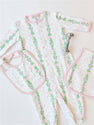 Burp Me Bib - Fincastle Floral with Palm Beach Pink