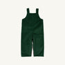The Beaufort Bonnet Company Ivy League Longall in Grier Green Corduroy with Easton Pond Plaid, designed for boys, is displayed flat on a plain white background. This children’s longall features wide shoulder straps and straight legs.