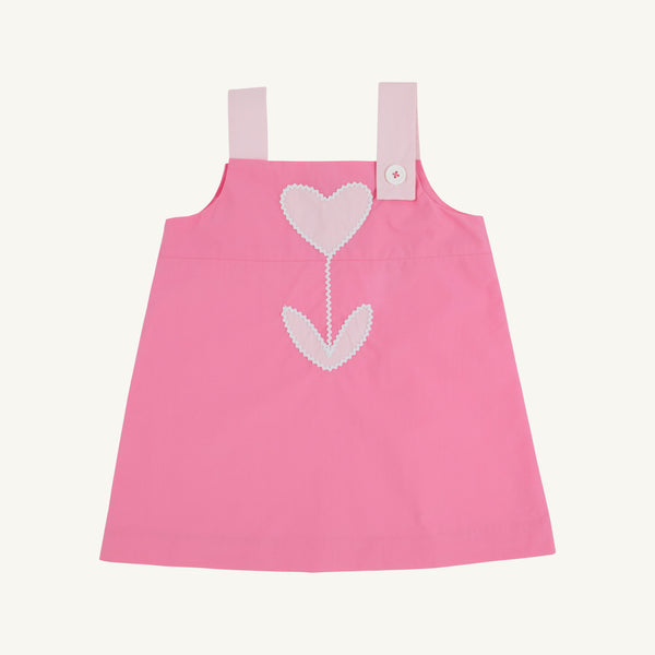 Jillian Jumper - Hamptons Hot Pink & Palm Beach Pink with Heart Tulip Applique