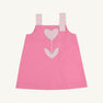 Jillian Jumper - Hamptons Hot Pink & Palm Beach Pink with Heart Tulip Applique