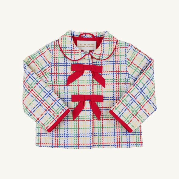 Julie Anne Jacket - Wellington Windowpane with Richmond Red