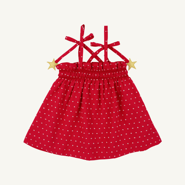 Lainey's Little Top - Richmond Red & Worth Avenue White Dallas Dot with Star Ties