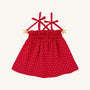 Lainey's Little Top - Richmond Red & Worth Avenue White Dallas Dot with Star Ties