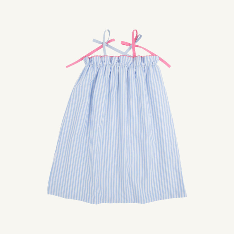 Lainey's Little Dress - Beale Street Blue Stripe with Hamptons Hot Pink